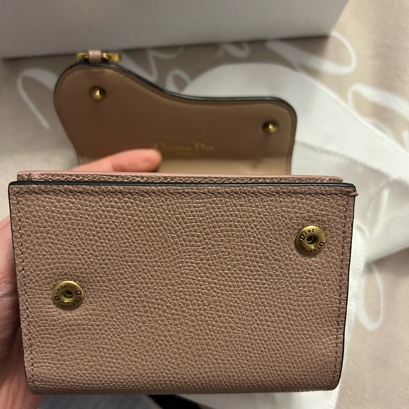 SOLD Dior Lotus Saddle Wallet (in Blush) - Picture 5 of 7